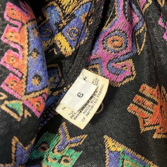 Vintage Doncaster Multicolored Geometric Print Women’s Blazer Size 6 - Picture 8 of 15